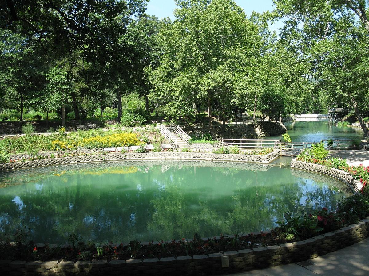 Blue Spring Heritage Center, Eureka Springs, Arkansas. Photograph from Wikimedia Commons.