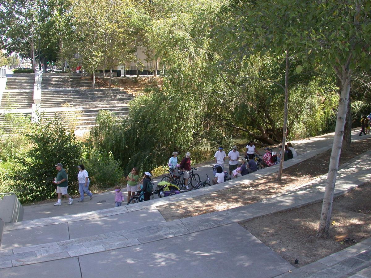 Guadalupe River Park & Gardens, San Jose, California. Photograph from Wikimedia Commons.