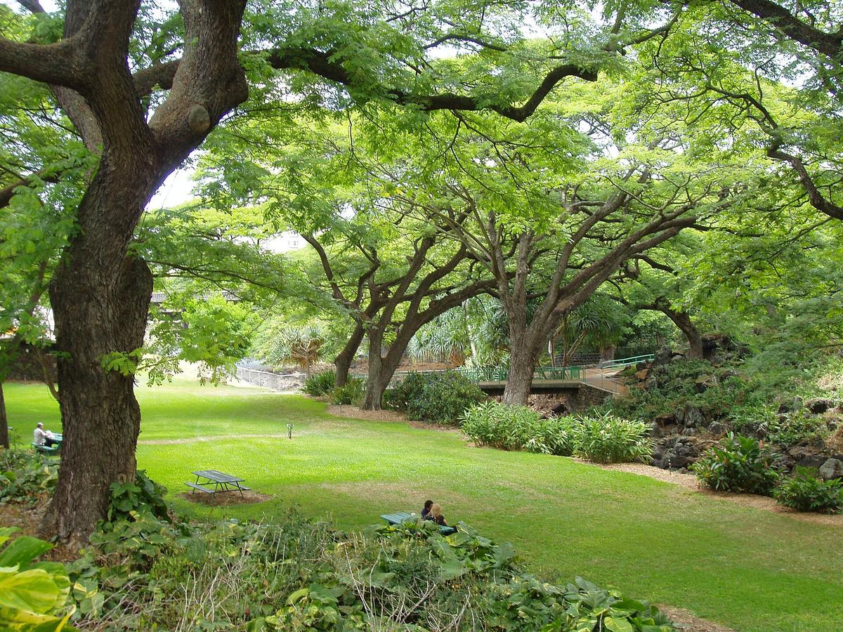 Liliʻuokalani Botanical Garden, Honolulu, Hawaii. Photograph from Wikimedia Commons.