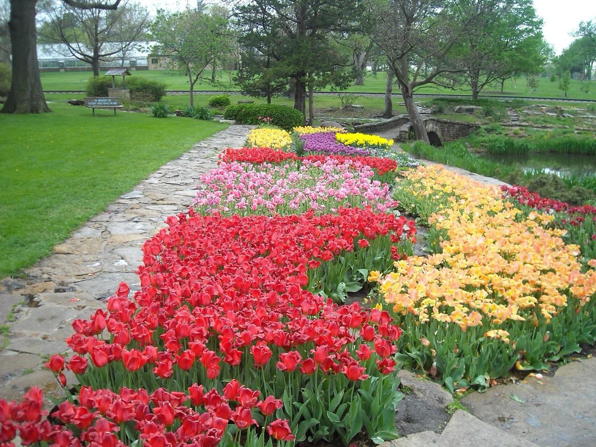 Reinisch Rose Garden + Doran Rock Garden, Topeka, Kansas. Photograph from Wikimedia Commons.